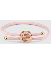 Gucci - Bracelet With Enamel Round Interlocking G - Lyst