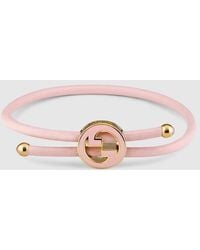 Gucci - Bracelet With Enamel Round Interlocking G - Lyst