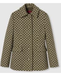 Gucci - Ggコットンブークレ ジャケット, グリーン, ウェア - Lyst