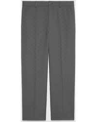 Gucci - GG Polyester Trousers With Web Label - Lyst