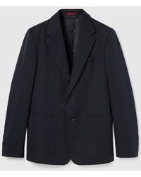 Gucci - Gg Cotton Gabardine Jacquard Jacket - Lyst