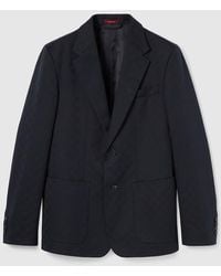Gucci - Chaqueta Jacquard De Gabardina De Algodón Gg, Talla - Lyst