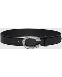 Gucci - Wide Belt With Crystal Dionysus Buckle, Size 100 - Lyst