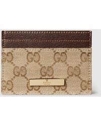 Gucci - Card Case With Plaque - Lyst