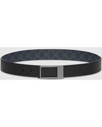 Gucci - Reversible Belt With Rectangular Buckle, Size 100 - Lyst