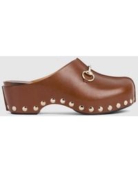 Gucci - Platform Clog With Horsebit - Lyst