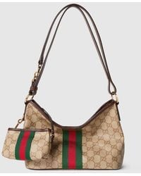 Gucci - Medium Shoulder Bag With Web - Lyst