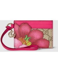 Gucci - Floral Card Case With Double G - Lyst