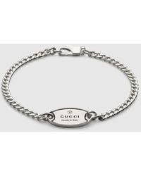 Gucci - Trademark Chain Bracelet With Tag - Lyst