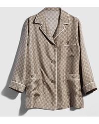 Gucci - Printed Silk Twill Shirt - Lyst