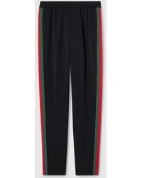 Gucci - Stretch Nylon Sportswear Pants With Web, Ready-To-Wear - Lyst