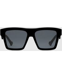 Gucci - Sonnenbrille Mit Eckigem Rahmen - Lyst