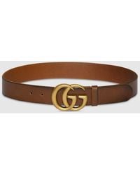 Gucci - Breiter Gg Marmont Gürtel, Grösse 100 - Lyst