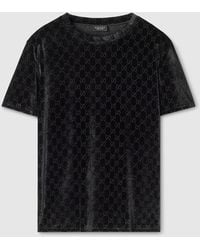 Gucci - Gg Stretch Velvet Devoré T-Shirt - Lyst