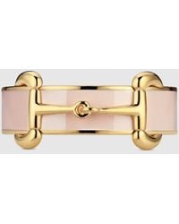 Gucci - Horsebit Ring With Enamel - Lyst