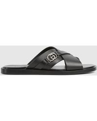 Gucci - Herrenpantolette Mit Gg, Grösse - Lyst