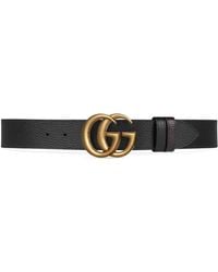 Gucci - Cinturón de Piel Reversible con Hebilla de Doble G - Lyst
