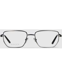 Gucci - Rectangular Optical Frame - Lyst