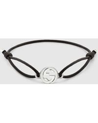 Gucci - Interlocking Cord Bracelet - Lyst