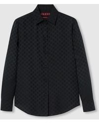 Gucci - Gg Crêpe Silk Shirt - Lyst
