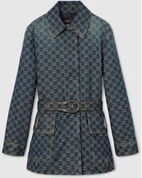 Gucci - Gg Cotton Denim Jacquard Jacket - Lyst