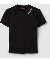 Gucci - T-shirt En Jersey De Coton Léger - Lyst