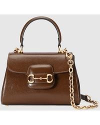 Gucci - Horsebit 1955 Small Top Handle Bag, Leather - Lyst
