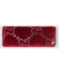 Gucci - Soft Velvet Hair Clip With Crystals - Lyst