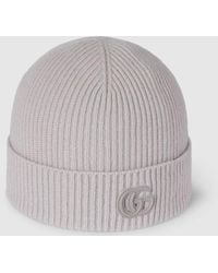 Gucci - Cashmere Hat With Patch - Lyst