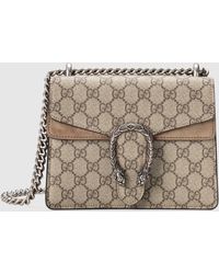 Gucci Dionysus Mini-Tasche aus GG Supreme - Natur