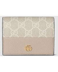 Gucci - Portefeuille Bicolore Gg Marmont Petit Format - Lyst