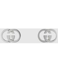 Gucci - Orecchini A Bottone Interlocking - Lyst