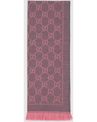 Gucci - Gg Jacquard Wool Scarf - Lyst