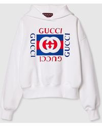 Gucci - インターロッキングG コットンジャージー スウェットシャツ, ホワイト, ウェア - Lyst