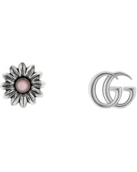 Gucci - Double G Flower Stud Earrings - Lyst