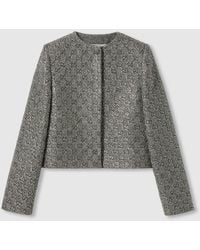 Gucci - Embroidered Gg Wool Tweed Jacket - Lyst