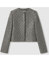 Gucci - Embroidered Gg Wool Tweed Jacket - Lyst
