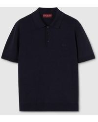 Gucci - Silk Cotton Polo Shirt With Embroidery, Ready-To-Wear - Lyst