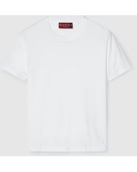 Gucci - T-Shirt Aus Leichtem Baumwolljersey - Lyst