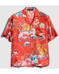 Gucci - Printed Silk Twill Bowling Shirt - Lyst