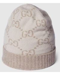 Gucci - Gorro De Jacquard De Cashmere Con Gg, Talla - Lyst