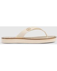 Gucci - Thong Sandal With Double G - Lyst