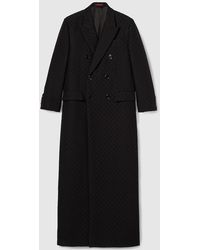 Gucci - Ggシルクウールクレープ ダブルブレスト コート, ブラック, ウェア - Lyst