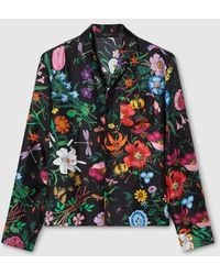 Gucci - Printed Silk Twill Bowling Shirt - Lyst