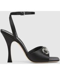 Gucci - Sandal With Crystal Horsebit - Lyst