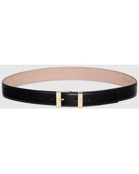 Gucci - Belt With Squared Buckle, Leather - Lyst