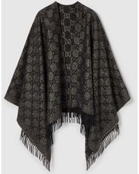 Gucci - Gg Cashmere Lamé Cape - Lyst