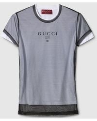 Gucci - Double Layered Jersey T-Shirt With Print - Lyst