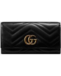 Gucci - Portefeuille Continental GG Marmont - Lyst