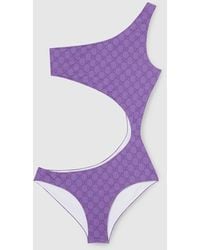 Gucci - Printed Gg Stretch Jersey Swimsuit, Ready-To-Wear - Lyst